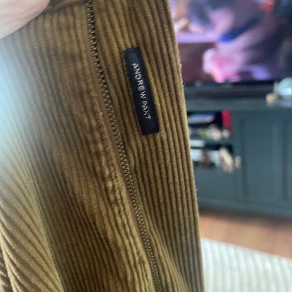 VTG 90s Polo Ralph Lauren Corduroy Pants Mens Pleated 40x30 Tan Andrew USA A5 - Picture 9 of 9